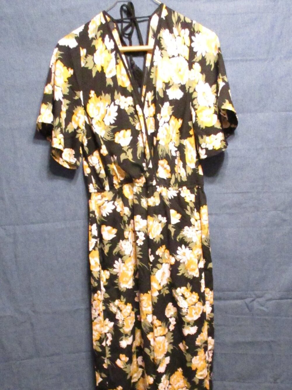 Xhilaration Multicolored Floral and Black Relaxed Fit Jump Suit Pant Set  Sz. XL
